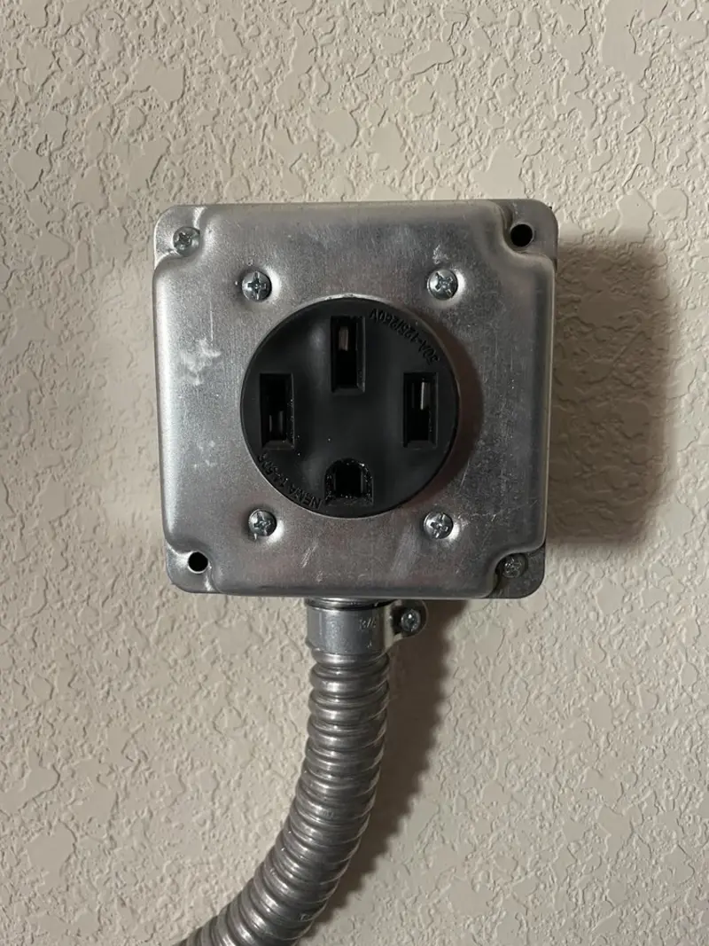 NEMA 14-50 outlet installed for Electrical Panel Upgrade in Snowflake